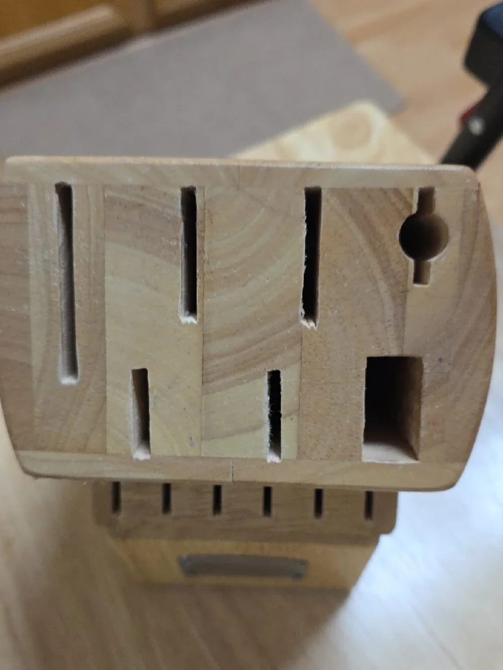 Hampton Wood Knife Block - Natural Light Oak